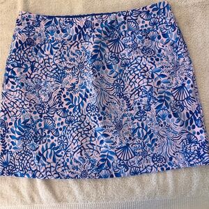 Lilly Pulitzer Blue and Pink Patterned Women's Skort